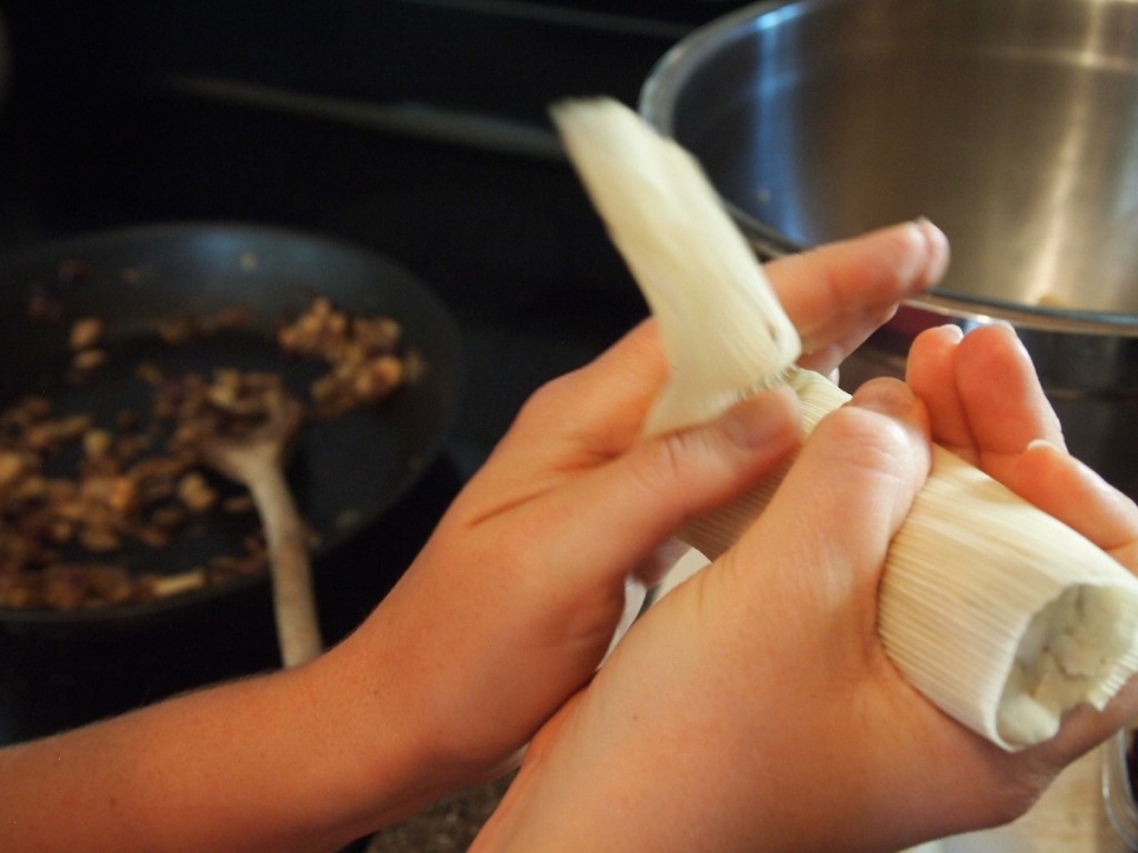 How to wrap a tamale Coseppi Kitchen