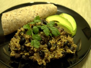 Black Beans and Quinoa Cauliflower "Rice"